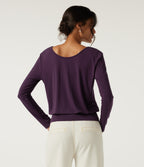 Long Sleeve Casual Top — Potent Purple — view 2