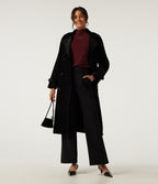 Mock Neck Long Sleeve Work Top — Cherry Soda — view 7