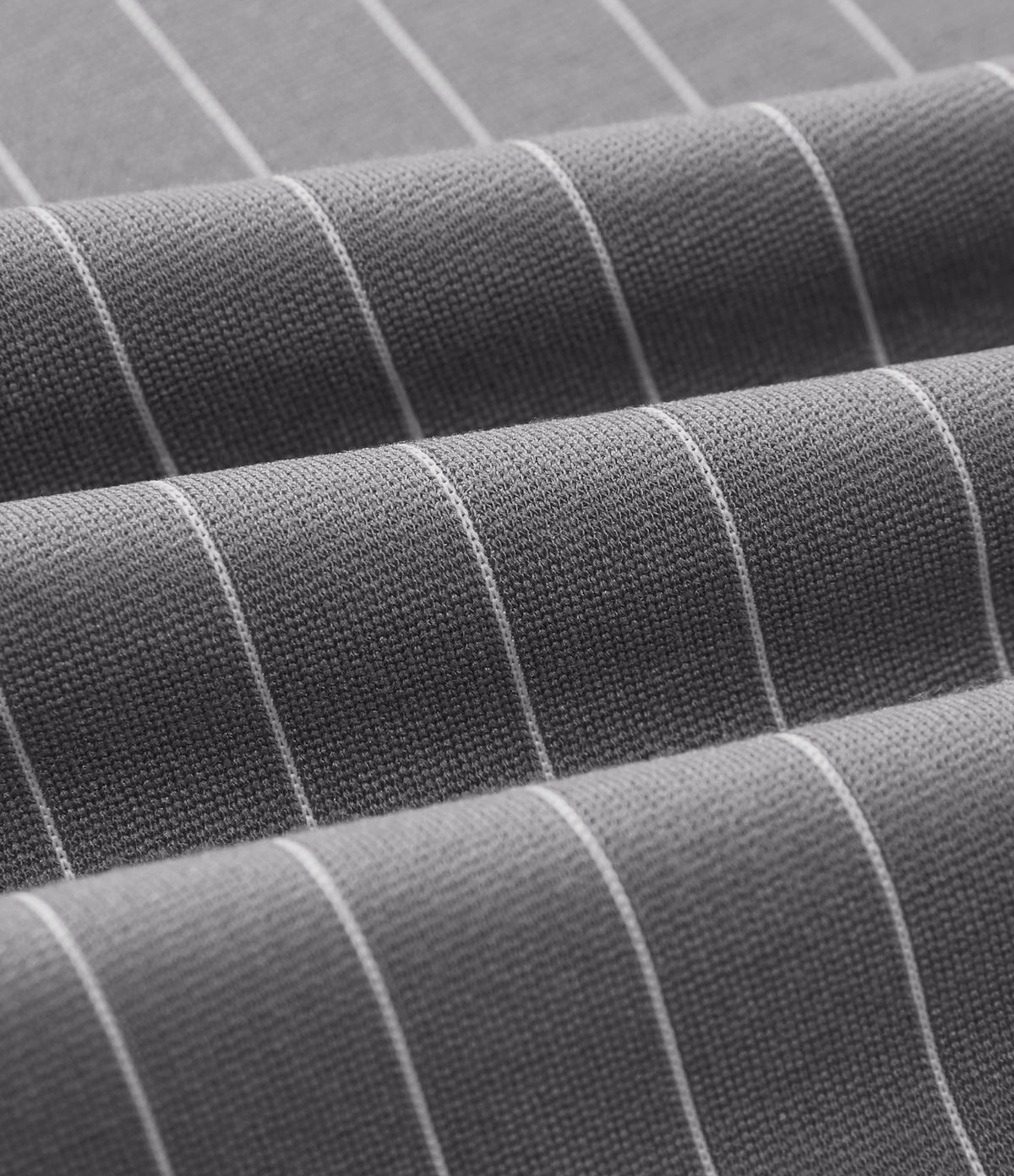 Low Rise Stripe Flare Work Trousers with Pockets — Slate Pinstripe — view 7
