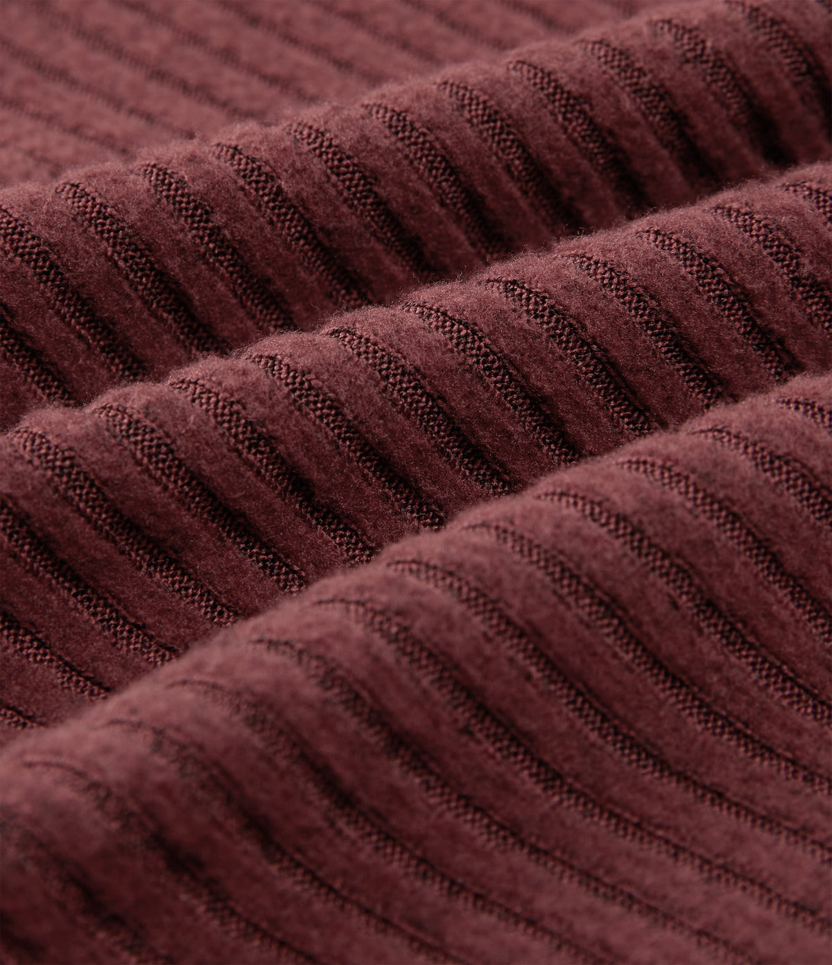 Ribbed Knit High Waisted A-Line Casual Midi Skirt with Pockets — Cozy Burgundy — view 6