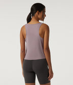 Airy Round Neck Racerback Running Tank Top — Pink Purple — view 2