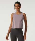 Airy Round Neck Racerback Running Tank Top — Pink Purple — view 1