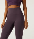 High Waisted Tummy Control Tapered Yoga Joggers with Pocket — Dusky Evening purple — view 4