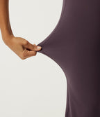 High Waisted Tummy Control Tapered Yoga Joggers with Pocket — Dusky Evening purple — view 8