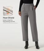 High Waisted Tapered Work Trousers with Pockets — Silent Storm — view 1