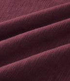Boat Neck Long Sleeve Cotton Casual Top — Maroon Banner — view 8