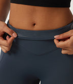 High Waisted Tummy Control Butt Lifting Training Leggings with Pockets — Carbon — view 8