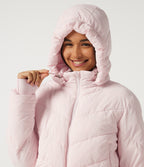 PuffFlex Hooded Long Sleeve Casual Padded Jacket with Pockets — Primrose Pink — view 6