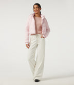 PuffFlex Hooded Long Sleeve Casual Padded Jacket with Pockets — Primrose Pink — view 4