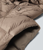 Hooded Casual Padded Vest with Pockets — Stucco — view 7