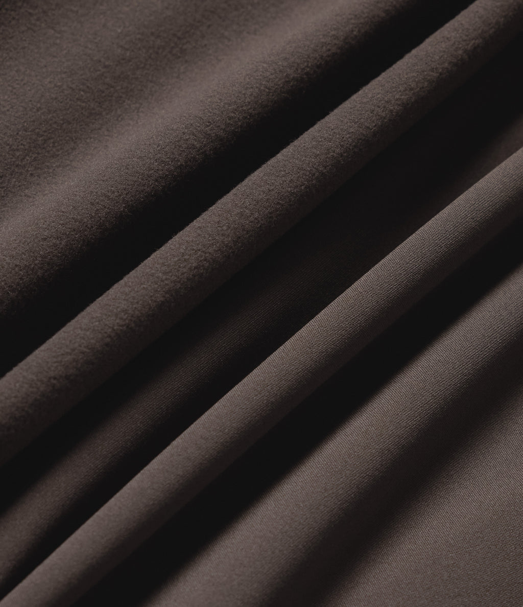 High Waisted Wide Leg Yoga Trousers with Pockets — Chocolate Brown — view 7