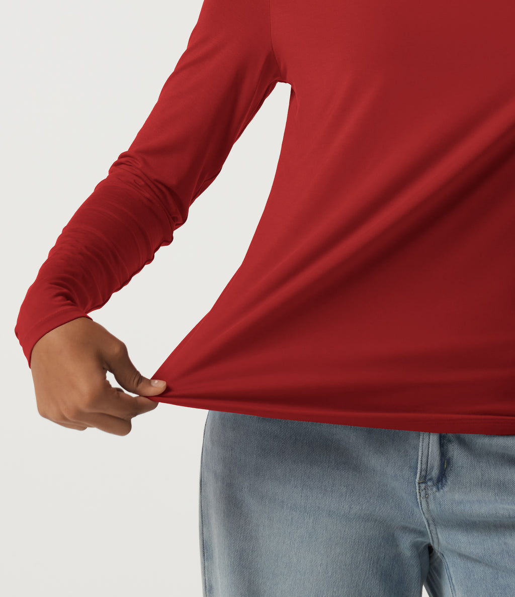 Boat Neck Dropped Shoulder Long Sleeve Casual Top — Rubicondo — view 5