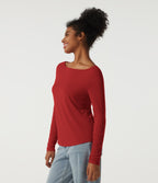 Boat Neck Dropped Shoulder Long Sleeve Casual Top — Rubicondo — view 3