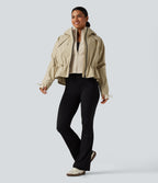 Hooded Long Sleeve 2-Piece Hiking Windbreaker Jacket with Pockets — Mojave Desert — view 4