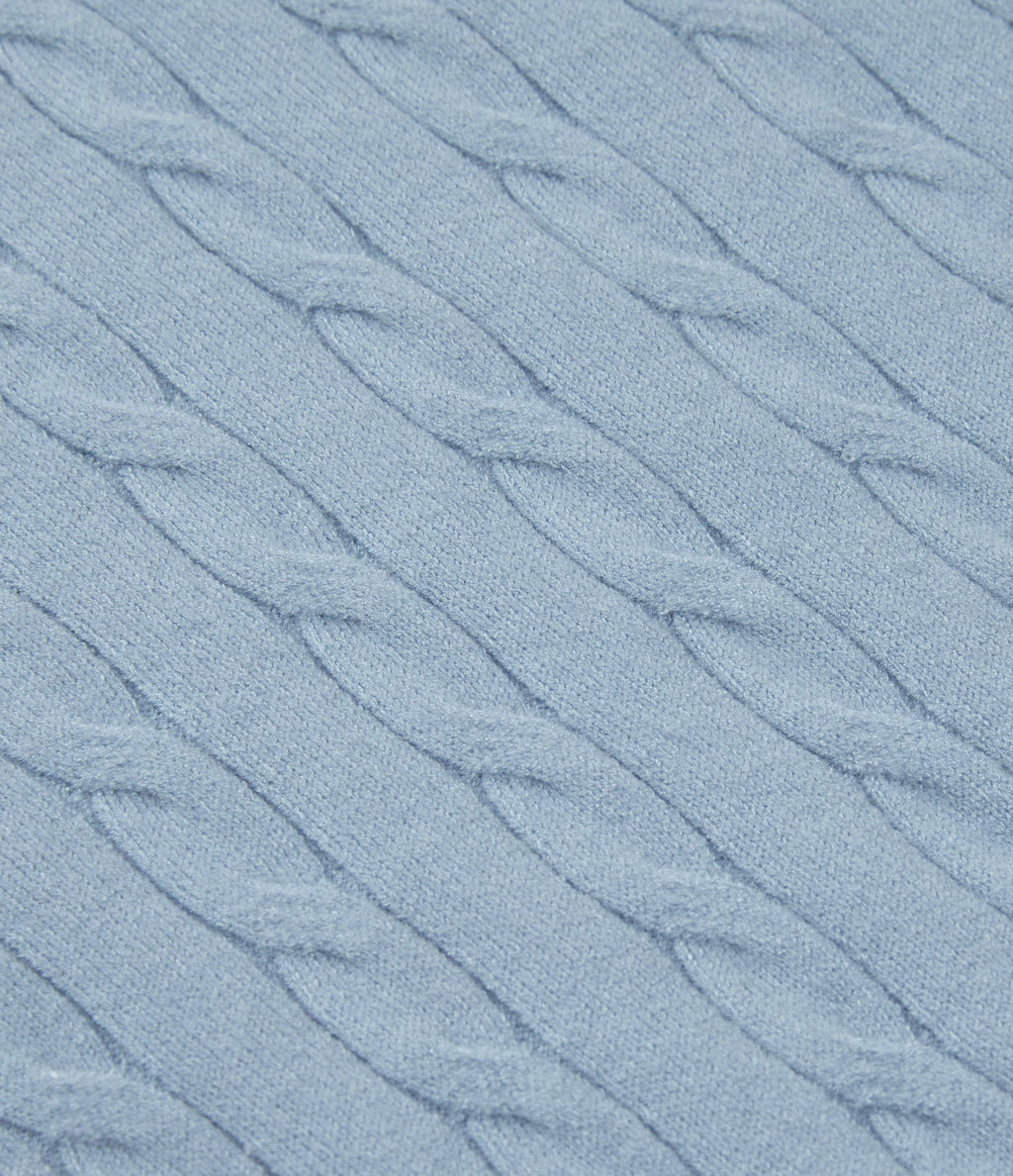 Polo Neck Long Sleeve Work Jumper — Blue Fog — view 7
