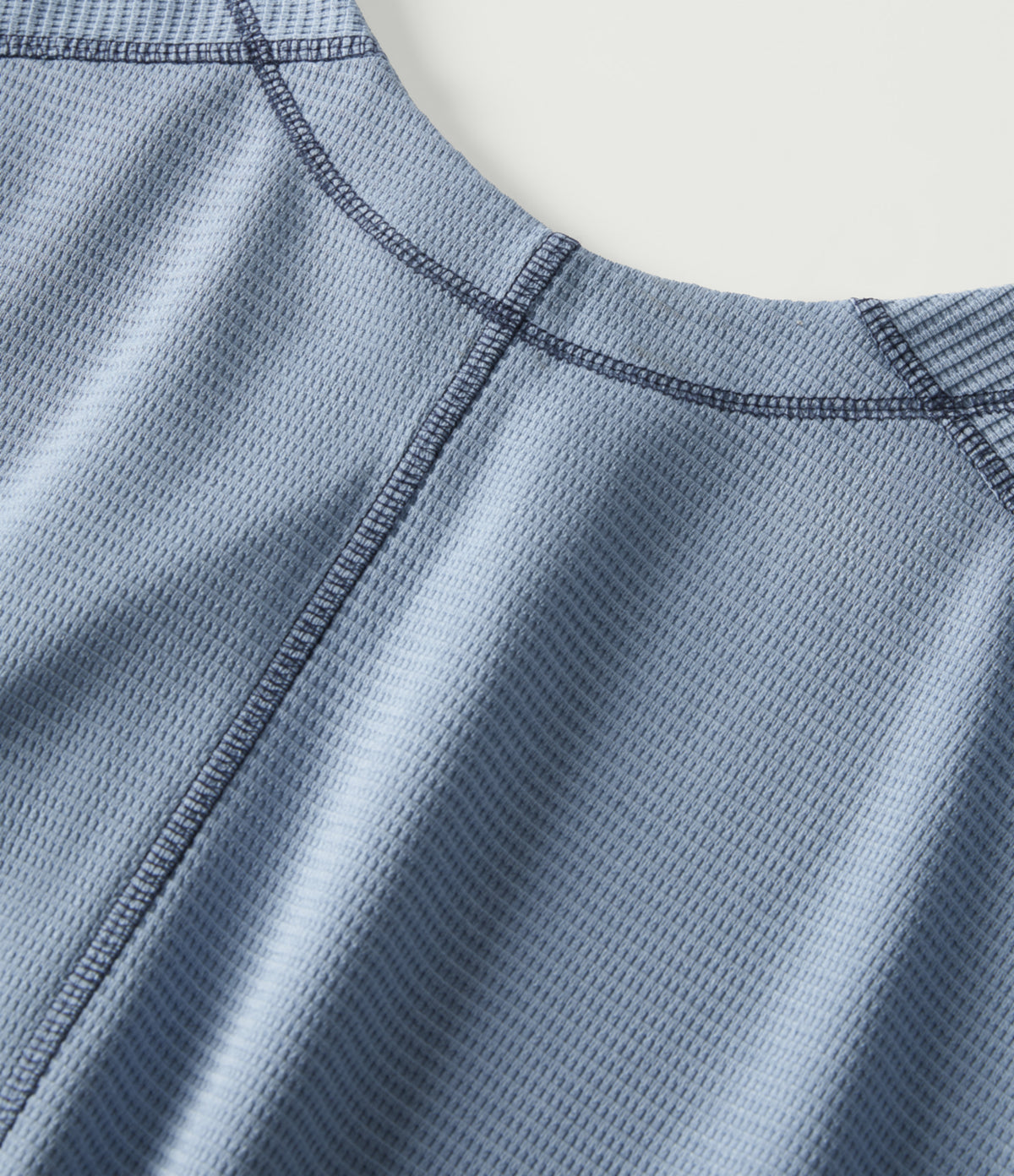 V Neck Long Sleeve Waffle Casual T-Shirt — Troposphere — view 8