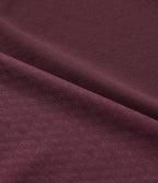 High Neck Long Sleeve Ruched Contrast Mesh Yoga Sports Top — Red Mahogany — view 7