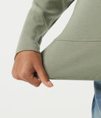 SpacerTek Lapel Long Sleeve Slit Hem Casual Sweatshirt — Asparagus — view 7