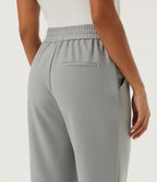 High Waisted Straight Leg Golf Trousers with Pockets-Golf Tee — Forest Fog — view 5