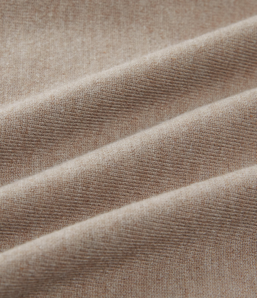 V Neck Long Sleeve Work Jumper — Daywall Beige — view 7