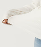 V Neck Long Sleeve Contrast Lace Casual Top — Candied Cloud — view 7