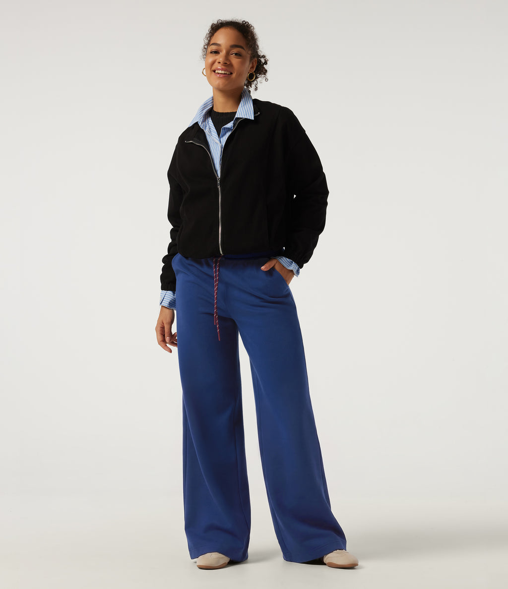 Mid Rise Drawstring Baggy Casual Sweatpants with Pockets — Blueprint — view 4