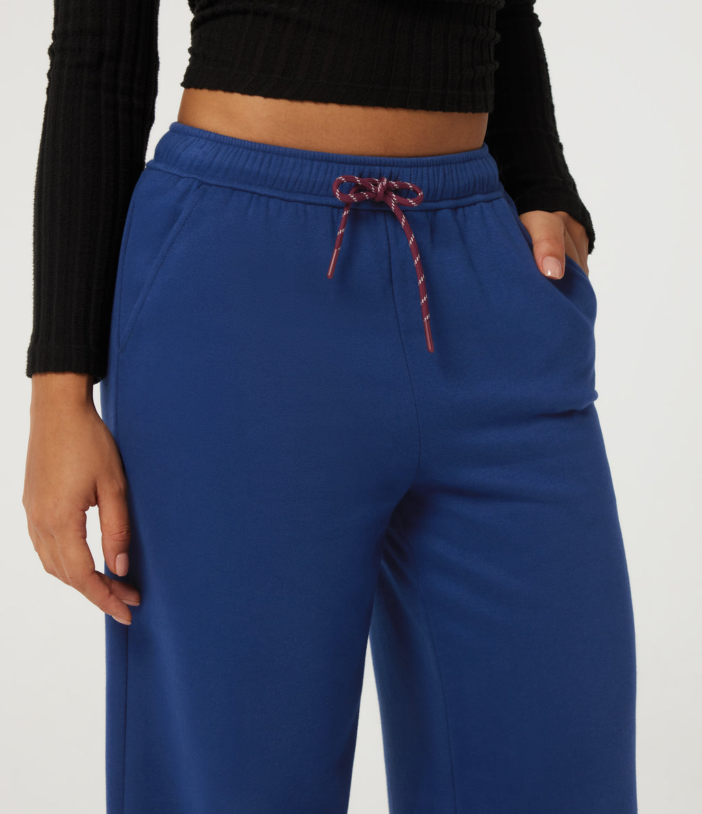 Mid Rise Drawstring Baggy Casual Sweatpants with Pockets — Blueprint — view 5