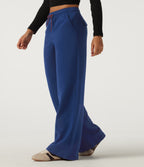 Mid Rise Drawstring Baggy Casual Sweatpants with Pockets — Blueprint — view 1