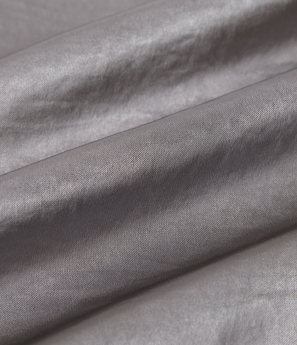 Round Neck Long Sleeve Casual Blouse — Grey — view 8
