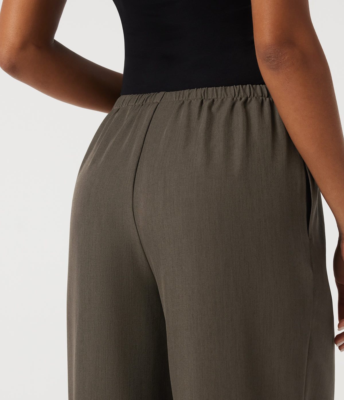 Mid Rise Straight Leg Work Trousers with Pockets — Winter Twig — view 6