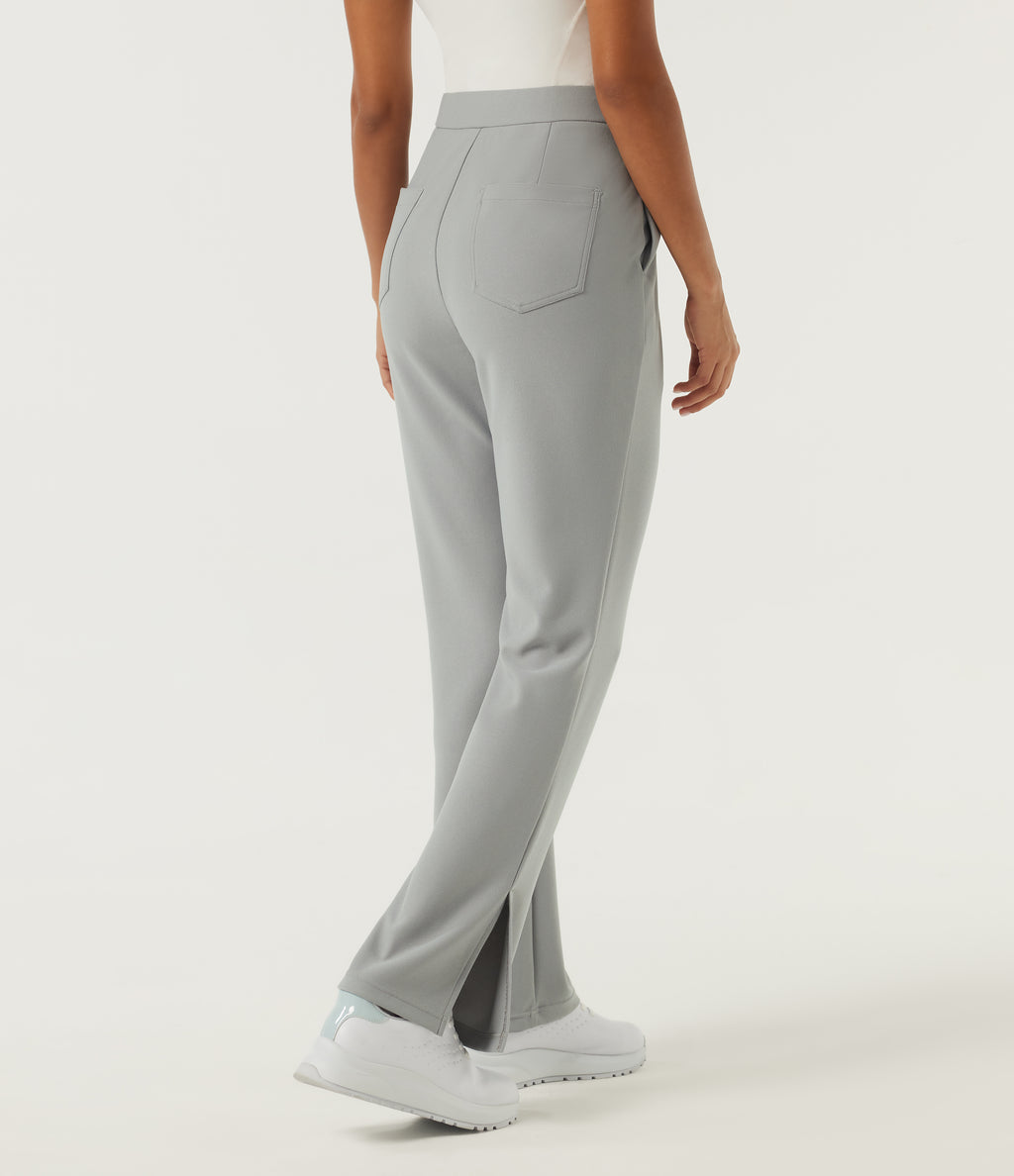 High Waisted Bootcut Golf Trousers with Pockets — Forest Fog — view 2