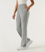 High Waisted Bootcut Golf Trousers with Pockets — Forest Fog — view 3
