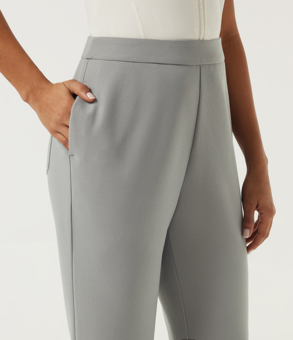 High Waisted Bootcut Golf Trousers with Pockets — Forest Fog — view 6