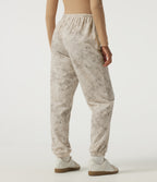 Mid Rise Tapered Tie Dye Casual Sweatpants with Pockets — Stone Mist — view 2