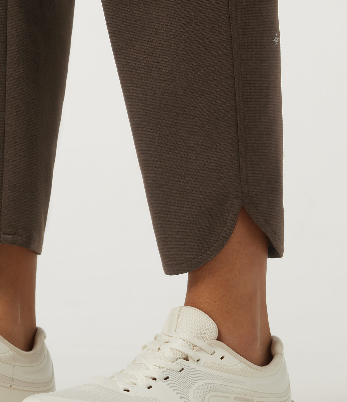 Mid Rise Drawstring Workout Trousers with Pockets — Smoked Pecan — view 5