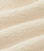 Mock Neck Long Sleeve Casual Sherpa Jacket with Pockets — Eggnog — view 8