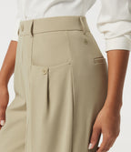 Mid Rise Wide Leg Work Trousers with Pockets — Fields of Rye — view 6