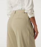 Mid Rise Wide Leg Work Trousers with Pockets — Fields of Rye — view 5