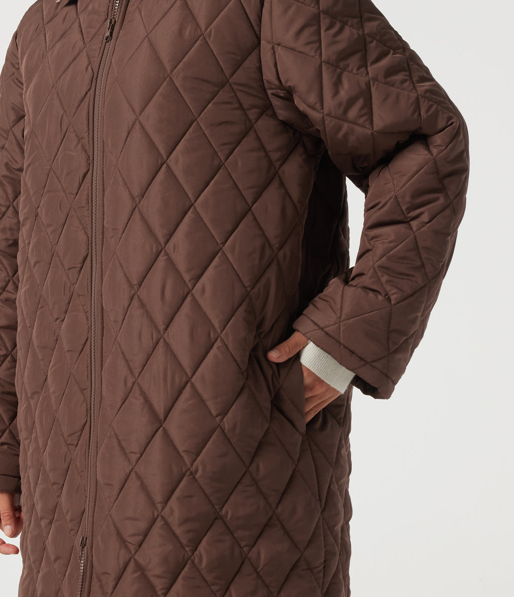 Collared Long Sleeve Leopard Print Casual Padded Jacket with Pockets — Coffee — view 6