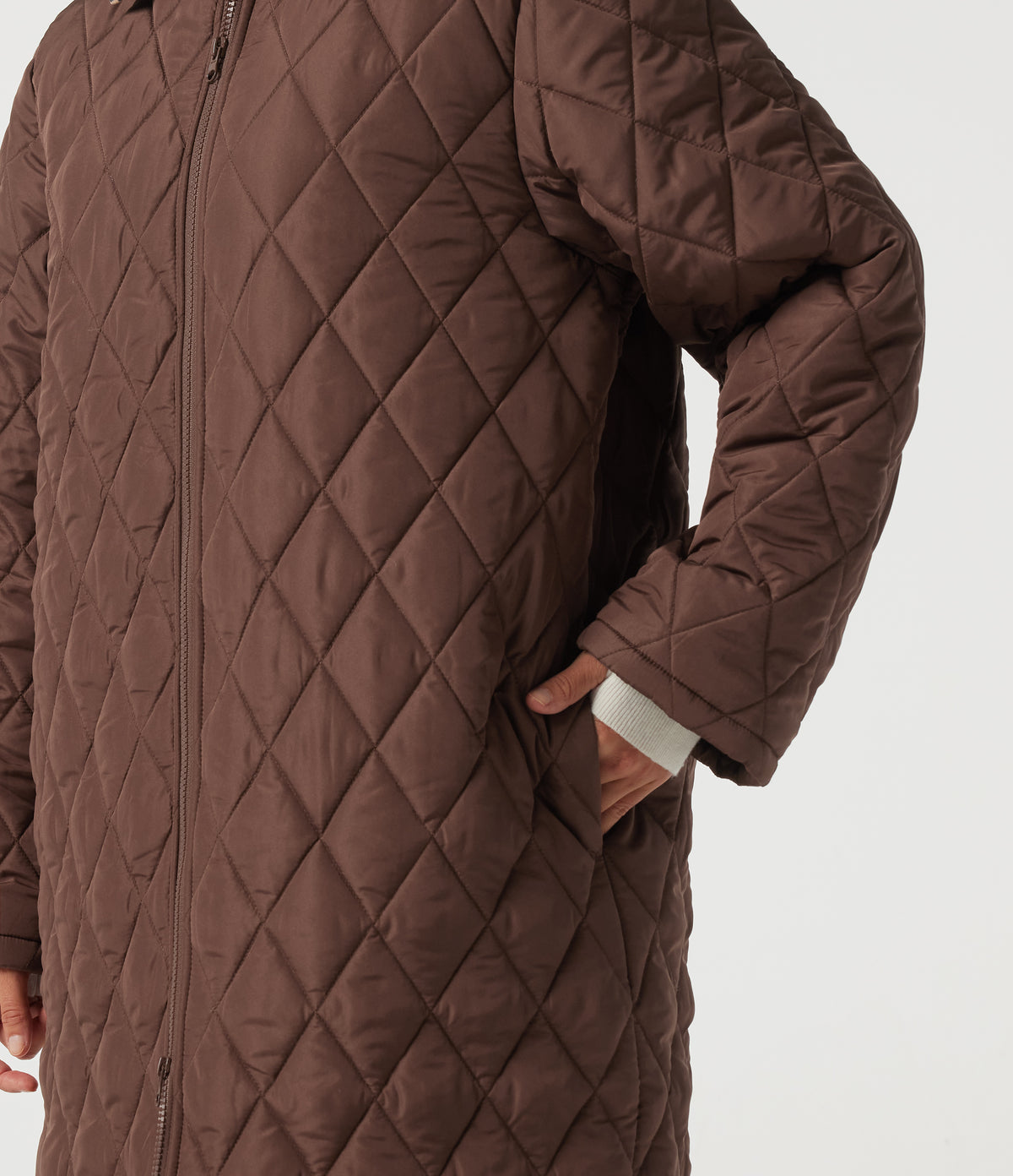 Collared Long Sleeve Leopard Print Casual Padded Jacket with Pockets — Coffee — view 6