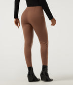 High Waisted Skinny Casual Leggings — Argan Oil — view 2