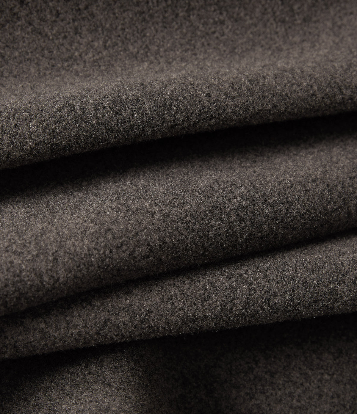 Hooded Tie Long Sleeve Fleece Work Coat with Pockets — Major Brown — view 8