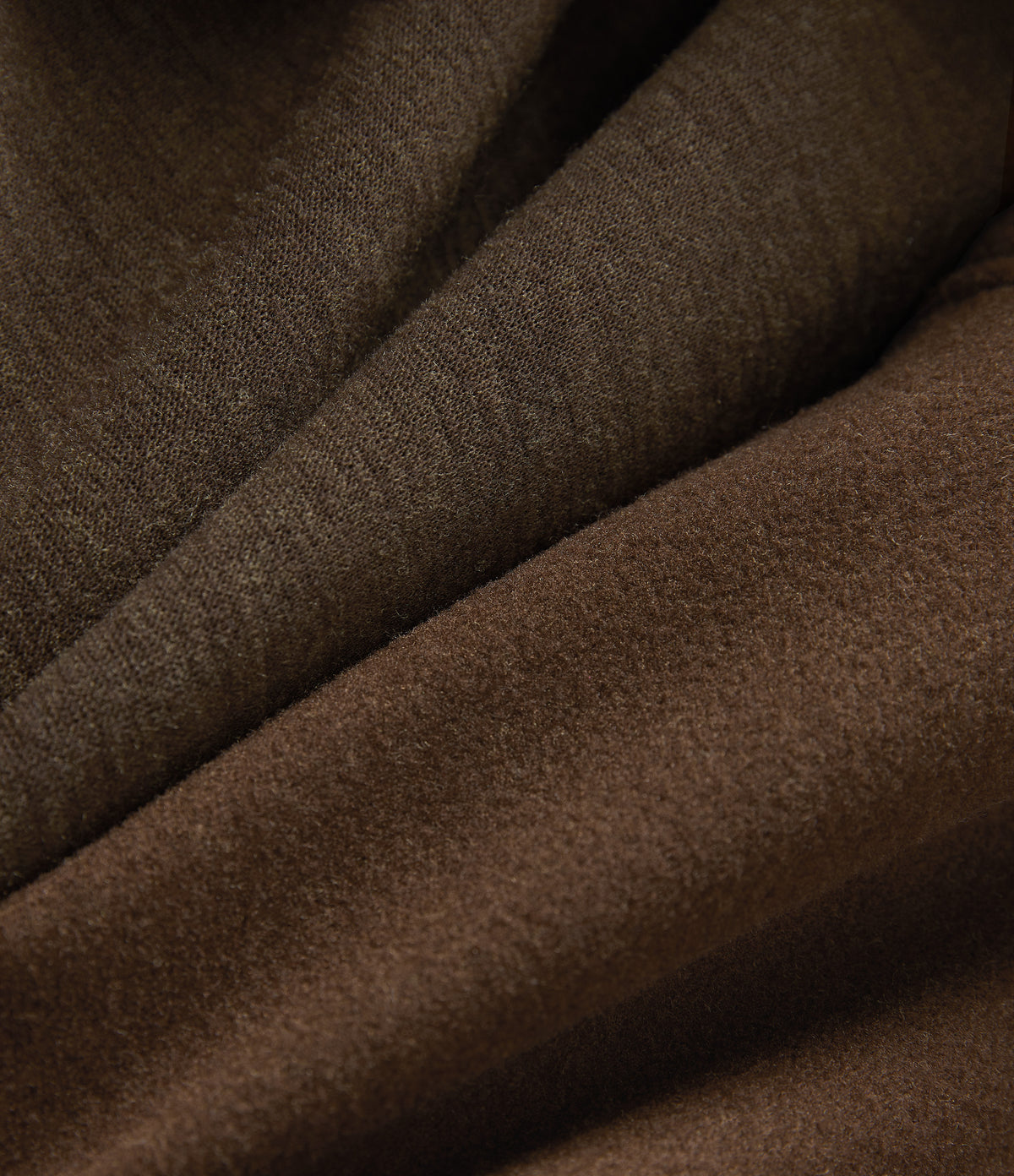 Hooded Long Sleeve Fleece Casual Coat with Pockets — Chestnut — view 8