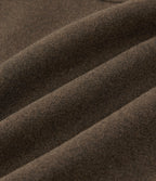 High Waisted Fleece Work Midi Mermaid Skirt — Camphor Wood Brown — view 8