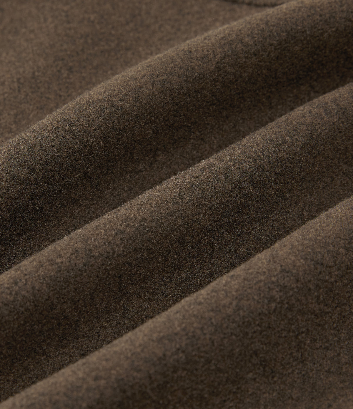 High Waisted Fleece Work Midi Mermaid Skirt — Camphor Wood Brown — view 8