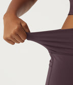 Quick Dry High Waisted Tummy Control Running Bikers 5" with Pockets — Dusky Evening purple — view 6