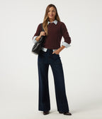 Round Neck Long Sleeve Work Jumper — Mulled Night — view 7