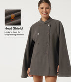Mock Neck Long Sleeve Plaid Work Jacket — Tarmac — view 1