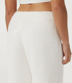 Mid Rise Wide Leg Lounge Trousers — White — view 5