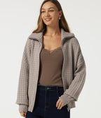 Lapel Long Sleeve Casual Cardigan — Pure Cashmere — view 1